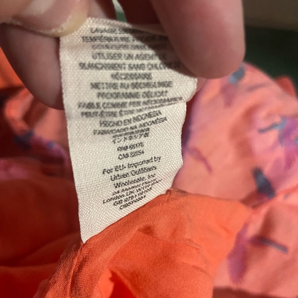 Free People Women Coral Birds in Paradise Tropical Vacation Strapleass Dress 6 - Picture 9 of 10